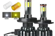 6 Sides H7 LED Headlight Bulbs Hi/Lo Beam White Yellow Blue 6500K 3000K 8000K