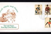 1980 Ireland Irish Music &amp; Dance Commemorative Stamp Illustrated The Irish Times First Day Cover (FDC)