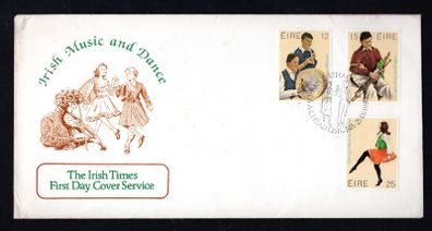 1980 Ireland Irish Music & Dance Commemorative Stamp Illustrated The Irish Times First Day Cover (FDC)