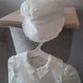 New Irish linen Christening Romper Image 7