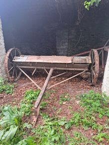 Antique farm grain drill