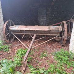 Antique farm grain drill