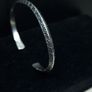 Vintage Sterling Silver Adjustable Bangle 925 Image 2
