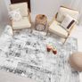 Machine Washable Rugs for Living Room - Modern Soft Faux Short Pile Area Rugs for Bedroom Dining Room Abstract Carpet for Office Kitchen Non Slip Non Shedding, 120x170CM, Grey Image 6