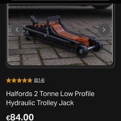 low hydrolic car jack. Never used and In perfect order