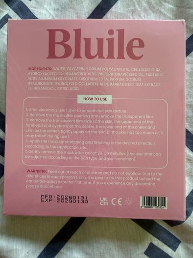3 D collagen lifting mask Bluile pink