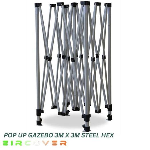 Market Grade  Pop Up Gazebo Steel 40mm Hex 3m x 3m