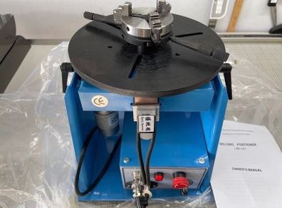 BRAND NEW 5/10KG Mini Semi-Automatic Rotary Welding Positioner Turntable Tilte Table 0-90 W/ 3 Jaw Lathe Chuck for Annular Welding