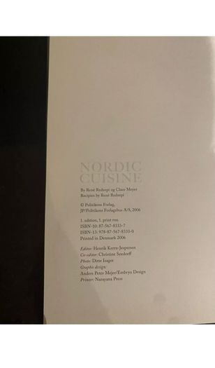 NOMA Nordic Cuisine Cookbook