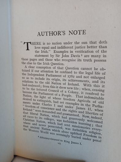 The Last Independent Parliament of Ireland: With Account of the Survival of the Nation and Its Lifework by George Sigerson (CP123)