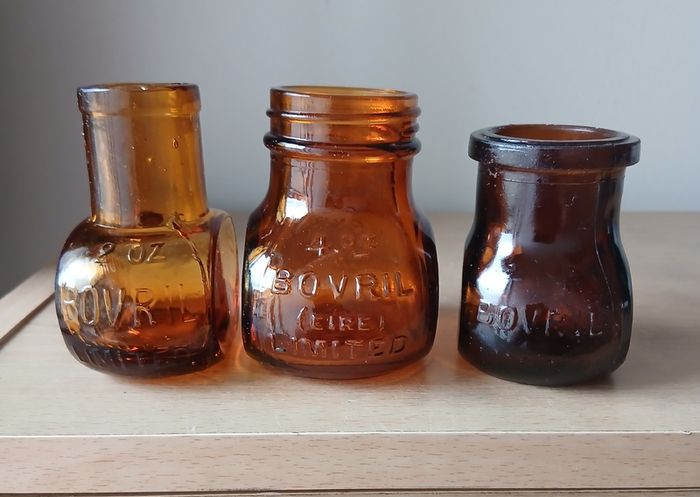 Lot of 3 vintage Virol jars