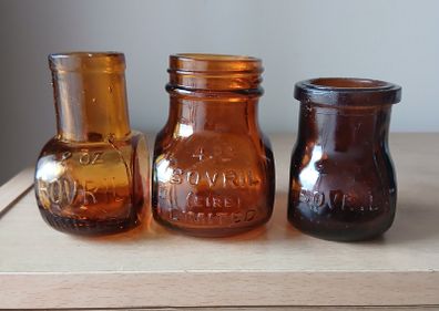 Lot of 3 vintage Virol jars