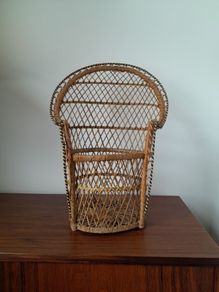 Miniature Boho Peacock Chair Planter