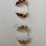 Sterling Silver Amber Drop Earrings Elegant Twisted Design Image 2