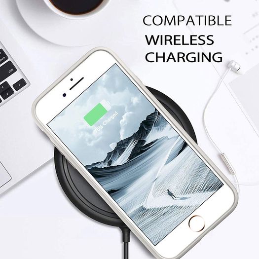 Liquid Silicone Case For iPhone 8 Plus / 7 Plus Luxury Thin Soft Phone Cover New Grey - FHT07IP8PLK
