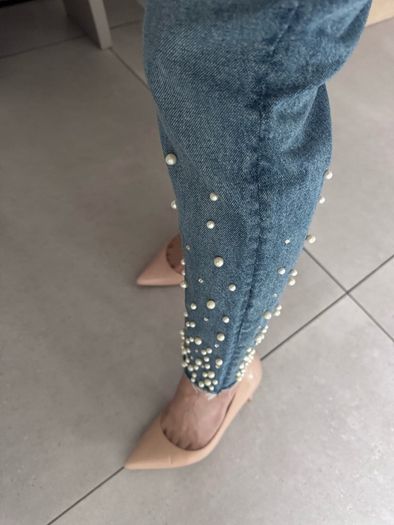 Grlfrnd Denim Jeans Pearls