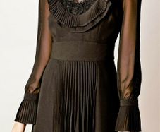 Karen Millen Black Chiffon Lace Dress