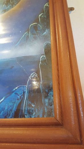 Ocean picture in solid cedar frame