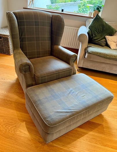 Easy Living Wingback Chair & Footstool