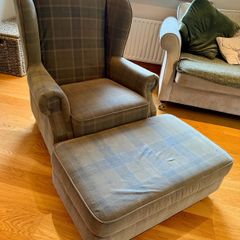 Easy Living Wingback Chair & Footstool
