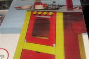 Cooker/fridge/sink the big double-sided cooker with accessorie and storage