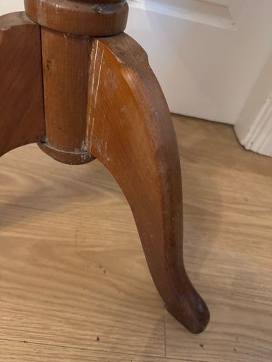 19th Century Antique Pine and Elm Small Tavern Table with Rotating Top