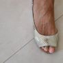 FAITH leather gold open toes sling back flats Sz 39 (Fit 6-6.5UK) Image 7