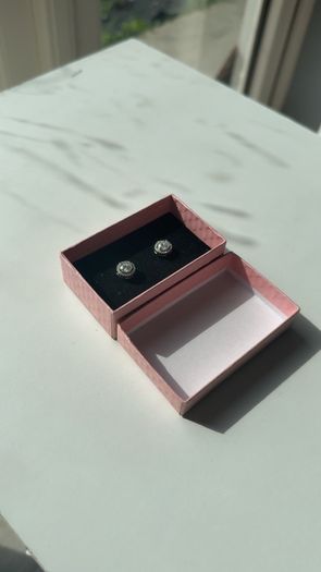 VVS1 Moissanite Halo earrings
