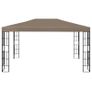 Gazebo with String Lights 4x3 m Taupe Image 3