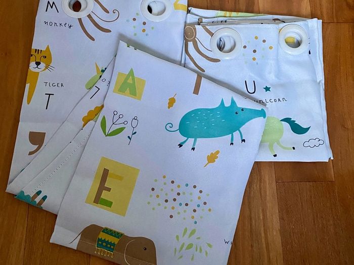 Brand New Alphabet curtains for kids room(100cm X 130cm)