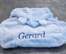 Personalised embroidery Microfibre Baby Robes with ears