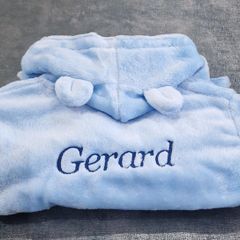 Personalised embroidery Microfibre Baby Robes with ears
