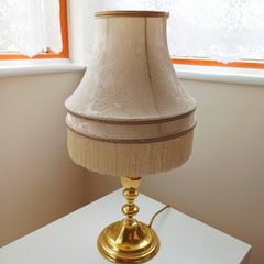 Vintage brass table lamp with original lamp shade by Endon Lighting Leeds  height 51cm