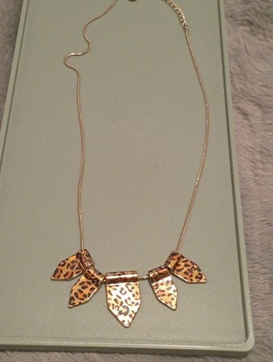 custom necklace with tiger print design