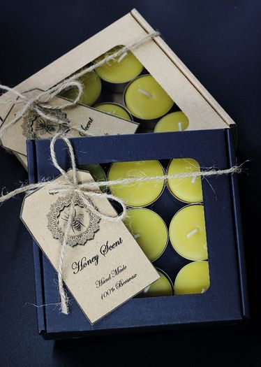 Pure beeswax tea light candles