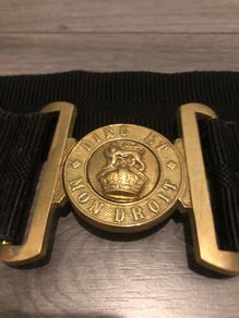 'Dieu Et Mon Droit' Brass Belt Buckle