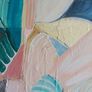 85cm Large Original Abstract Painting Framed Original Painting Retro Eclectic Boho Eclectic Vintage Art Nouveau Miama Beach Style Image 7