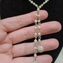 M&S Faux Pearl Drop Necklace with Crystal Pendants Image 4