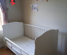 Cot bed with brand new mattress