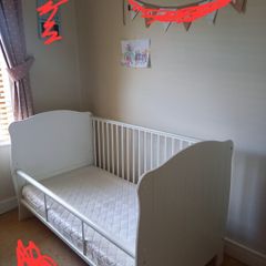 Cot bed with brand new mattress