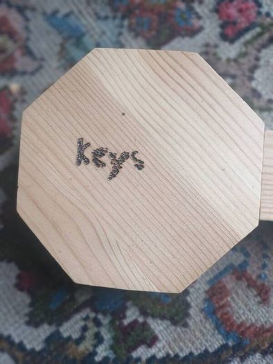 Wooden Key-Shaped Key Hanger