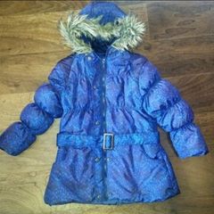 Blue Padded Hoody Jacket for Girls (6-7 years)