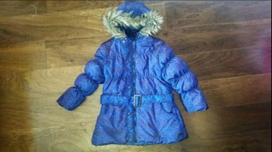 Blue Padded Hoody Jacket for Girls (6-7 years)