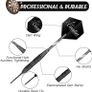 FREE P&P Steel Darts Set, Professional 23g Darts Tip with Non-Slip Stainless Steel Shaft, Poly Flights, PVC Shafts, Dart Sharpener, Rubber Rings, Flight Protecter, with Gift Box Image 6