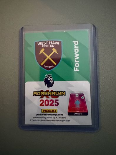 Jarrod Bowen West Ham signed card