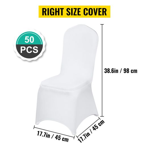 50 Pcs Wedding Chair Covers Stretch Spandex Covers for Restaurant Hotel Banquet Chair Covers Universal Dining Party