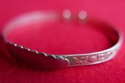 Solid Sterling Silver Vintage Bangle  Expandable Buckle 7,07g