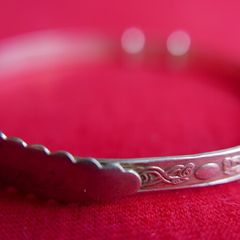 Solid Sterling Silver Vintage Bangle  Expandable Buckle 7,07g
