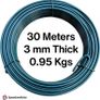 Garden Wire 30m/3mm Plastic Coated Fencing Stretcher Twist Wire for Climbing Plants, Trellis, Crafting & Garden Support  Strong Flexible by Speedwellstar Image 2