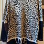 Punt Roma Leopard Print Knit Sweater Long Sleeve Top Size Large BNWT Image 5